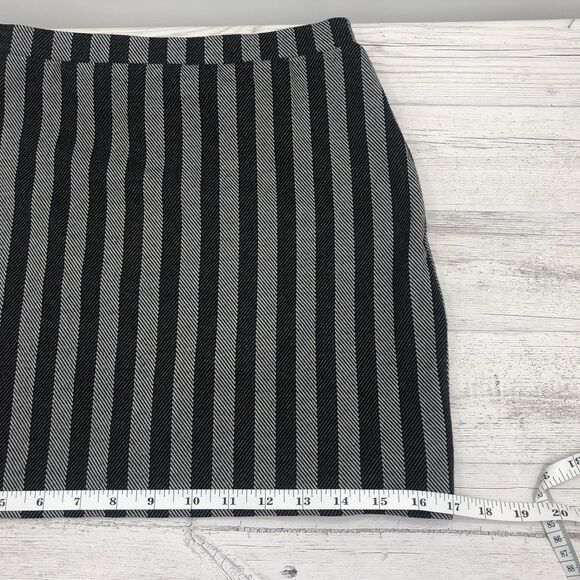 Forever 21 Y2k 90s Mini Skirt Size Small Slanted Stripes Academia Preppy Grunge - Picture 7 of 10